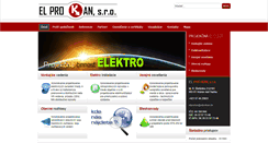 Desktop Screenshot of elprokan.sk